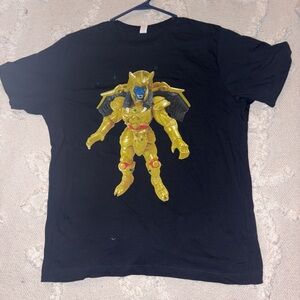 Power Ranger Blue and Yellow Goldar Short Sleeve Tee